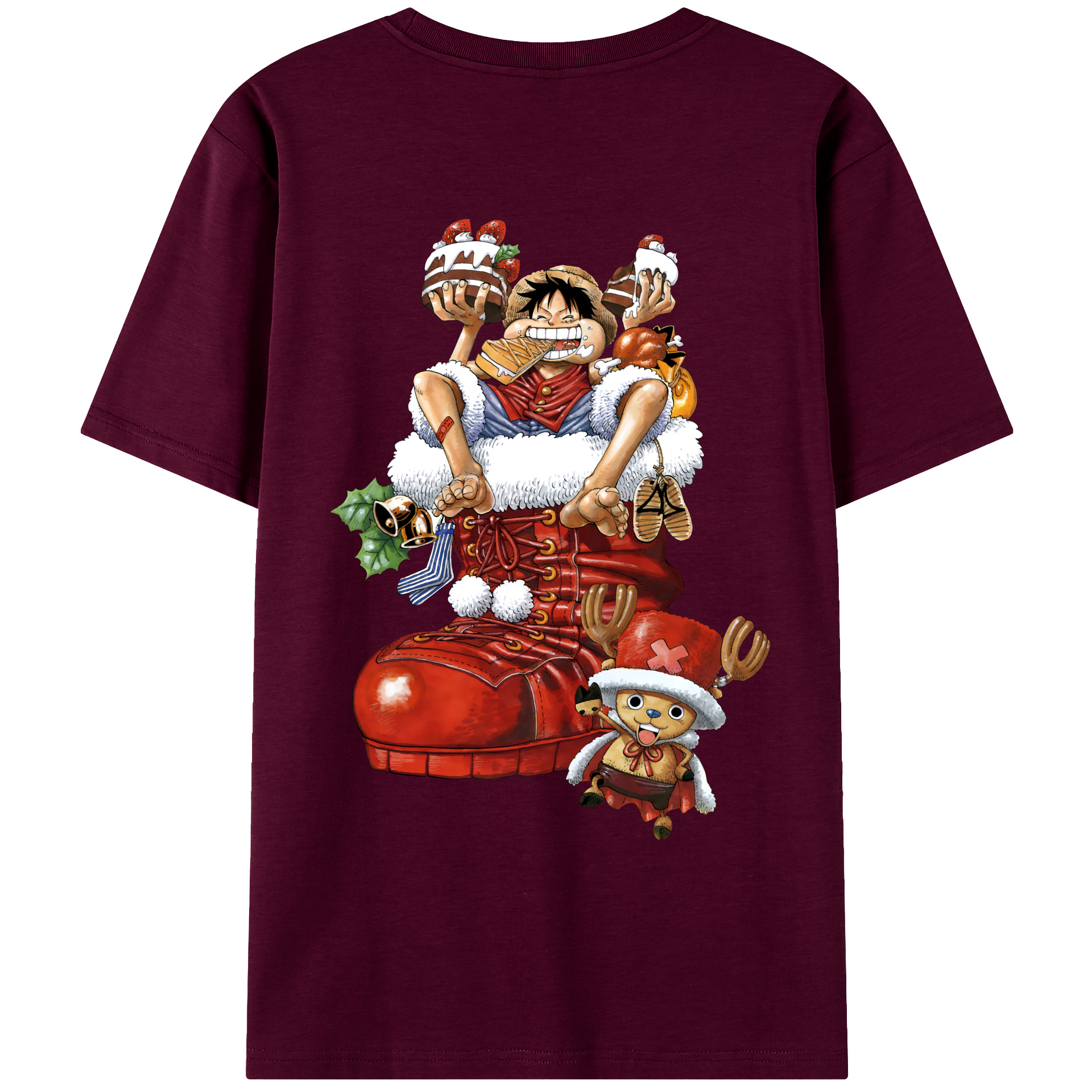 ワンピース モンキー・D・ルフィ ONE PIECE Monkey D. Luffy レディース半袖Tシャツ(バックプリント)